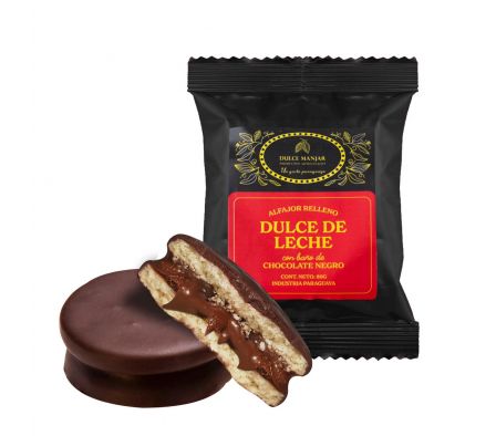 ALFAJOR DULCE MANJAR CHOCO.NEGRO 80gr