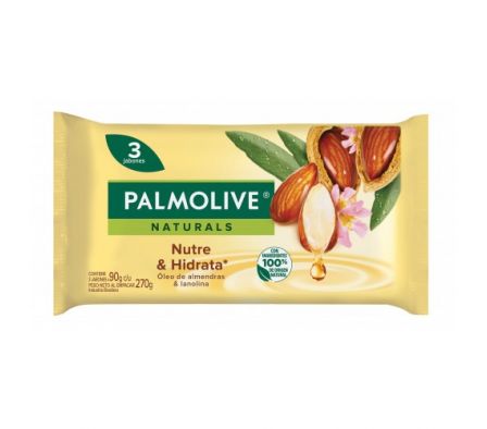 PACK x3 JABON TOC PALMOLIVE ALMOND/LANO 90g