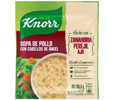SOPA KNORR POLLO C/FIDEO CAB.ANGEL  105.6G