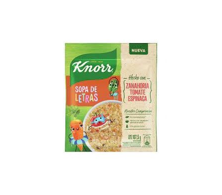SOPA KNORR VEGET C/ LETRAS 107.5G