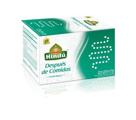 TE HINDÚ DESPUES DE COMIDAS 20saq.