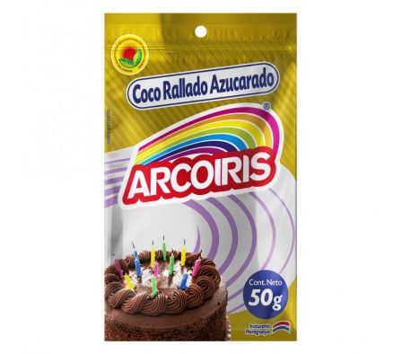 COCO RALLADO AZUCARADO ARCOIRIS 50gr