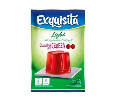 GELATINA EXQUISITA CEREZA LIGTH 15X25gr