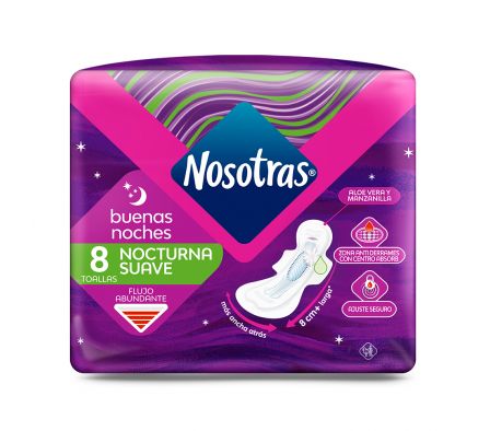 TOALLA HIGIEN.NOSOTRAS NOCTURNA 8un