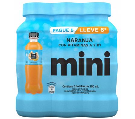 PACK JUGO DEL VALLE NARANJA PET 6x250ml