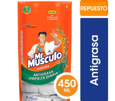 LIMPIADOR MR.MUSCULO ANTIGRASA 450cc DOY PACK