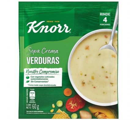 SOPA KNORR CREMA VEGETALES 60gr