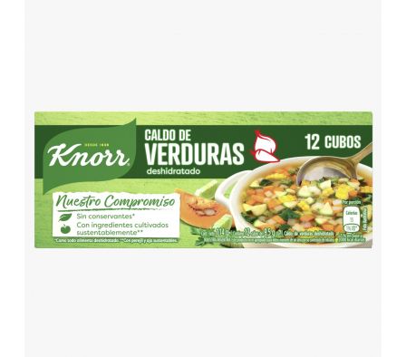 CALDO KNORR VERDURA IODO EST.12CUB