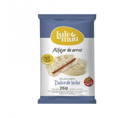 ALFAJOR ARROZ CHOCO BCO LULEMUU 26gr