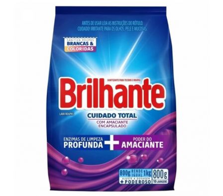 JABON POLVO BRILHANTE CUID.TOTAL 800gr