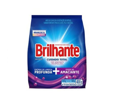 JABON POLVO BRILHANTE CUID.TOTAL 400gr