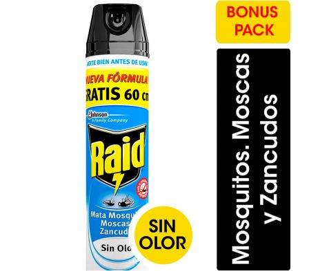 INSECTICIDA RAID MMM S/OLOR 420ml