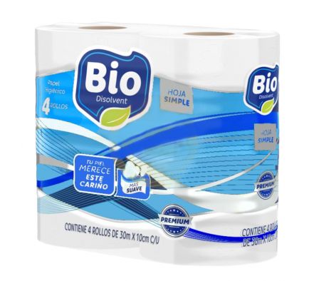 PAPEL HIG.BIO HOJA SIMPLE NEUTRO 4x30Mts