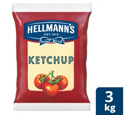 KETCHUP HELLMANNS C/TOMATE 3kg BOLSA