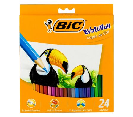 LAPIZ DE COLOR BIC  EVOLUTION X 24 UNID