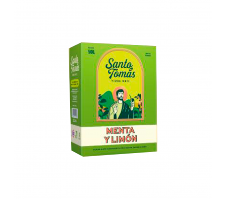 YERBA MATE MENTA Y LOMON SANTO TOMAS X 500 G
