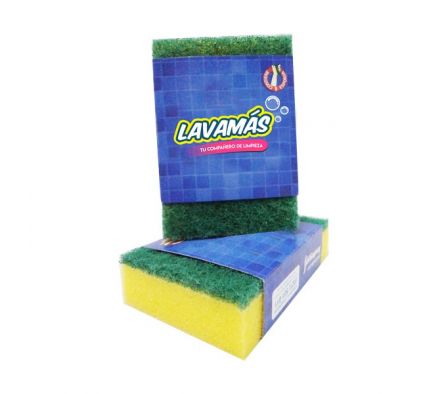 ESPONJA CON FIBRA LAVAMAS X12