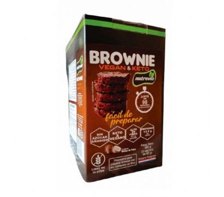 PREMEZCLA BROWNIE KETO&VEGANO S/GLU 180gr NUTREVIA