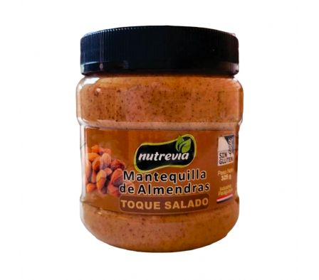 MANTEQ.ALMENDRAS SALADO 325gr S/G NUTREVIA