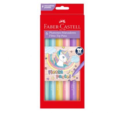 MARCADOR FABER FIESTA 45 PASTEL x6