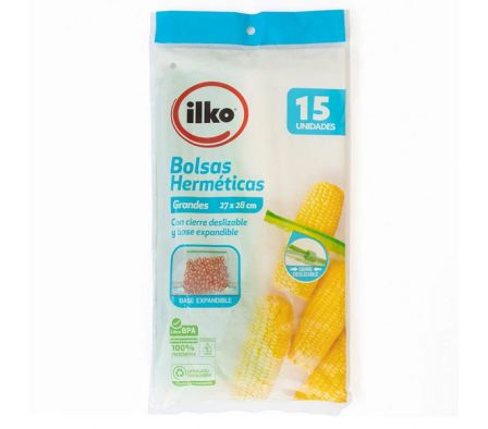 BOLSA HERMETICA ILKO GDE 15un x28cm