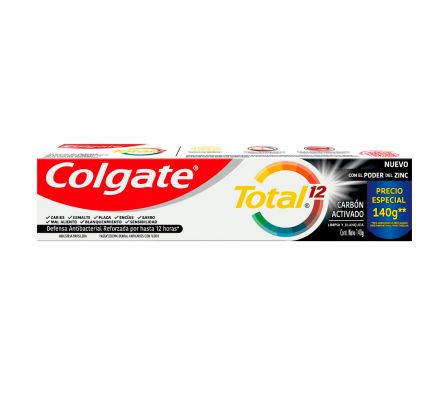 CREMA D.COLGATE TOTAL 12 CHARCOAL 140gr