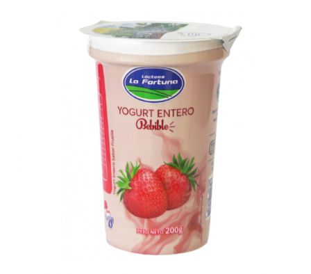 YOGURT ENTERO FRUTILLA 200G LA FORTUNA