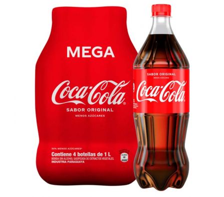 PACK x4 COCA COLA ORIGINAL 1Lt. NT