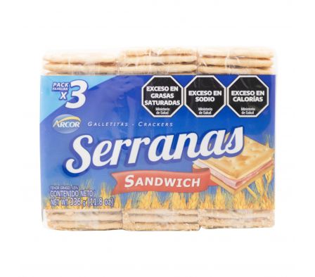 PACK GAL.SERRANAS SANDWICH 3x112gr ARCOR