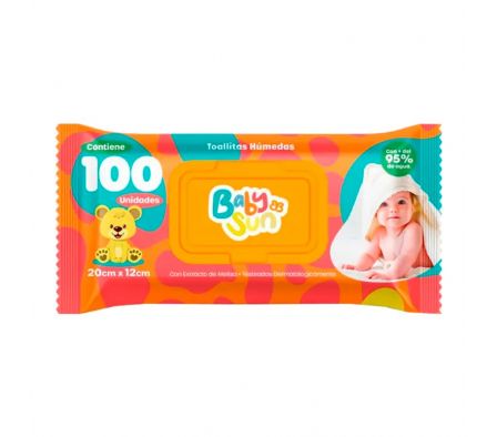 TOALLITA BABYSUN C/TAPA 100 UNID