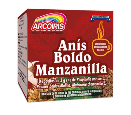 TE ARCOIRIS ANIS/BOLDO/MANZ.10saq.