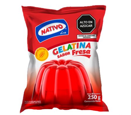 GELATINA DE FRESA NATIVO DE 250gr.