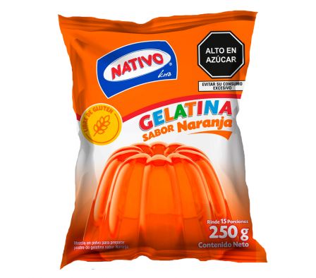 GELATINA DE NARANJA NATIVO DE 250 GR