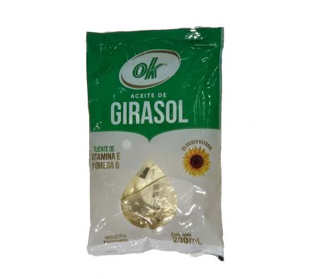 ACEITE OK DE GIRASOL EN SACHET 200 ML