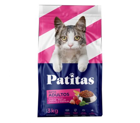 ALIMENTO P/ GATO ADULTO PATITAS 3KG