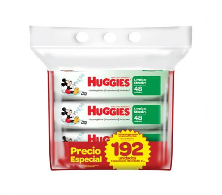 TOALLITA HUMEDA BW HUGGIES LIMP EFEC 4X48X192