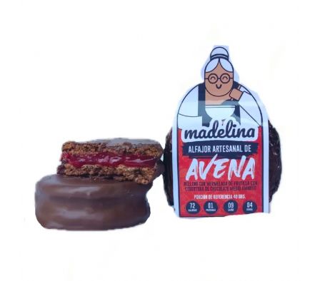 ALFAJOR AVENA C/ CHOCO RELL FRUTILLA MADELINA