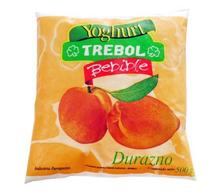 YOGHURT TREBOL SACHET DURAZNO 500 ML