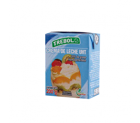CREMA DE LECHE TREBOL 17% GRASA 200  GR