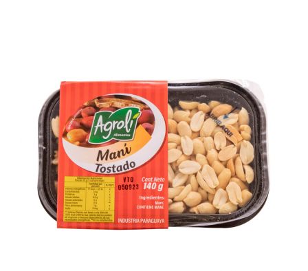 MANI TOSTADO SIN SAL  140 GR POTE
