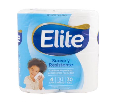 PAPEL HIGIENICO ELITE DOBLE HOJA 4x30mts