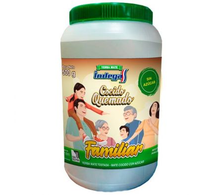MATE COCIDO INDEGA TOST.S/AZU. POT.500GR.