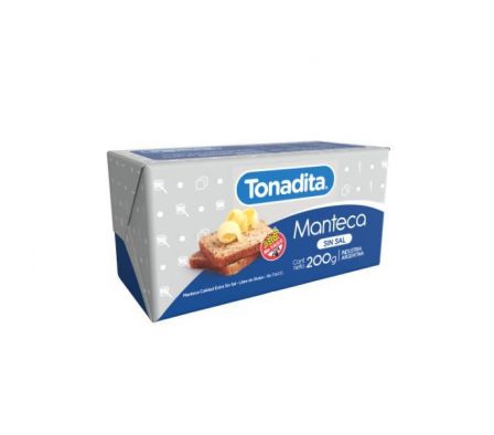 MANTECA TONADITA SIN SAL 200 gr 