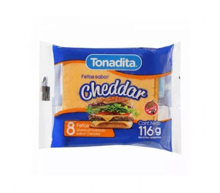 QUESO CHEDDAR TONADITA 8 FETAS 