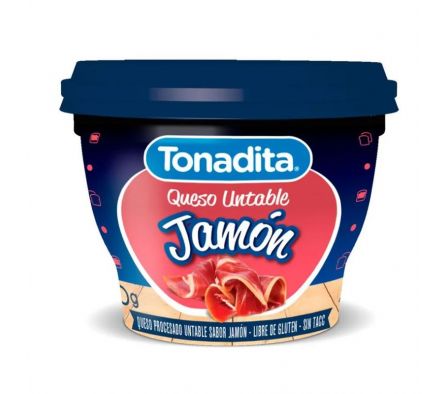 QUESO UNTABLE TONADITA JAMON 180 gr 