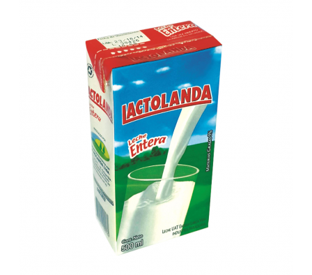 LECHE LACTOLANDA LARGA VIDA ENTERA 500 ML