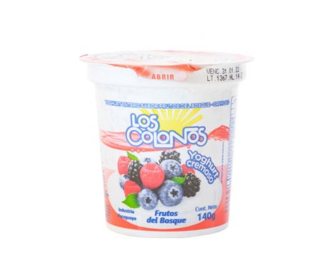 YOGHURT ENT FRUTOS DEL BOSQUE LOS COLONOS 140GR