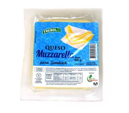 QUESO MUZARELLA E/V TREBOL 400gr 