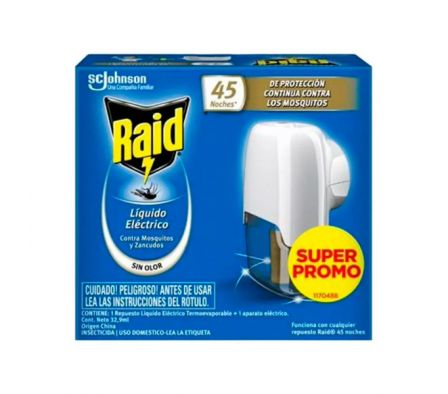 APARATO RAID LIQUIDO ELECTRICO MOSQUITOS 