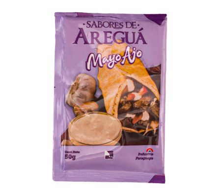 MAYONESA CON AJO SACHET DE 50G SABORES DE AREGUA